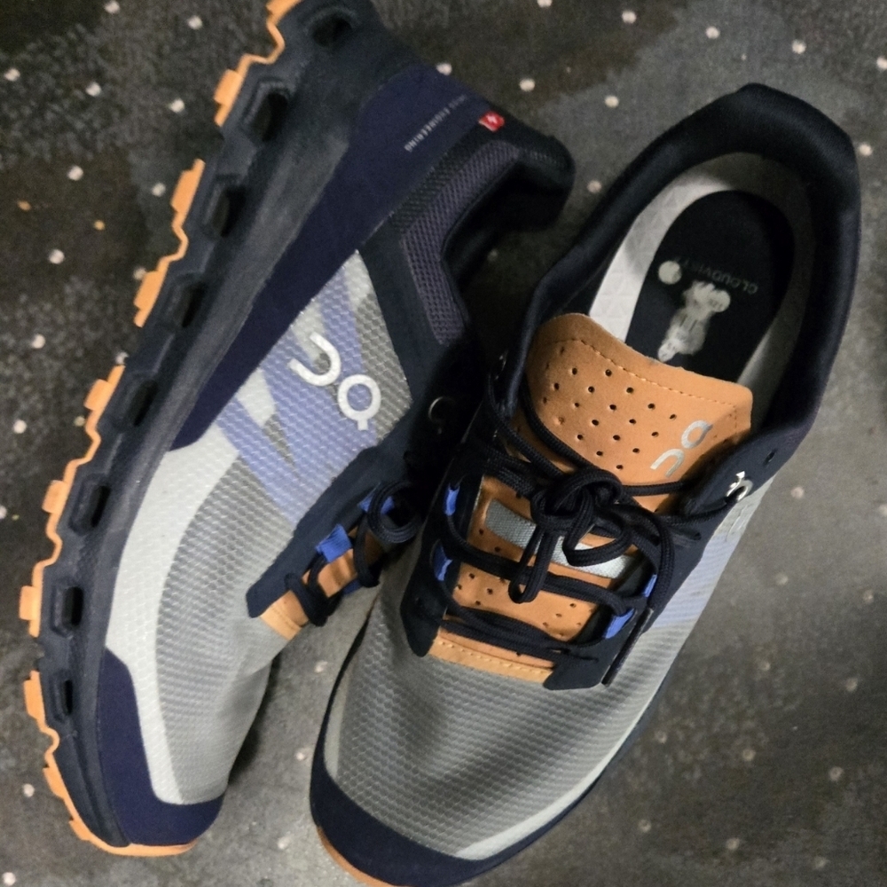 On Running Women's Blue and Grey Athletic Shoes